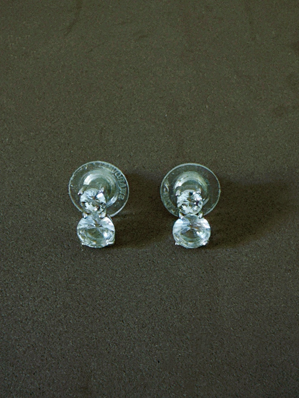 Swarovski Clear Crystal Stud Drop Earrings